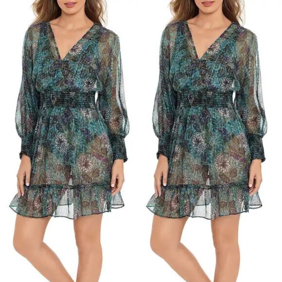 Amoressa by Miraclesuit Rhiannon Tango Floral Mini Beach Coverup Dress - Picture 1 of 10